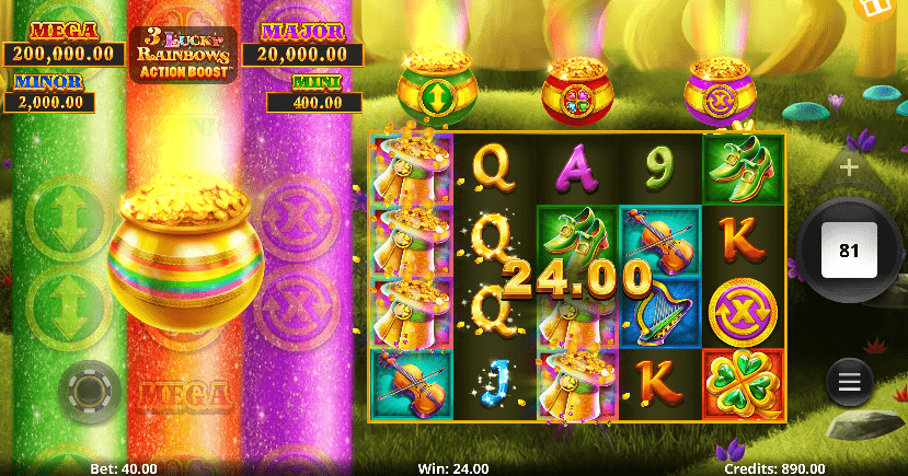 A Que se Refere Action Boost 3 Lucky Rainbows