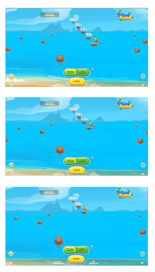 Os visuais e a trilha sonora do jogo Mine Island